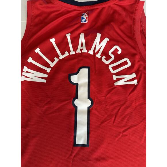 Fanatics Zion Williamson New Orleans Pelicans Large Basketball Jersey Red NBA - Picture 10 of 11